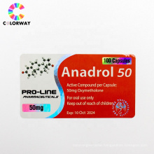 cheap price custom logo medecine steroids hologram 10ml vial labels